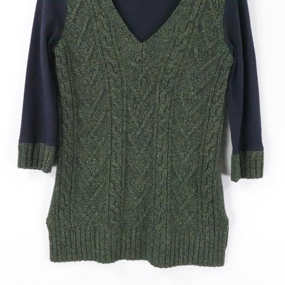 Pilcro And The Letterpress Sweater Womens Small Green Wool‎ Blend Knit Pullover - Picture 7 of 13